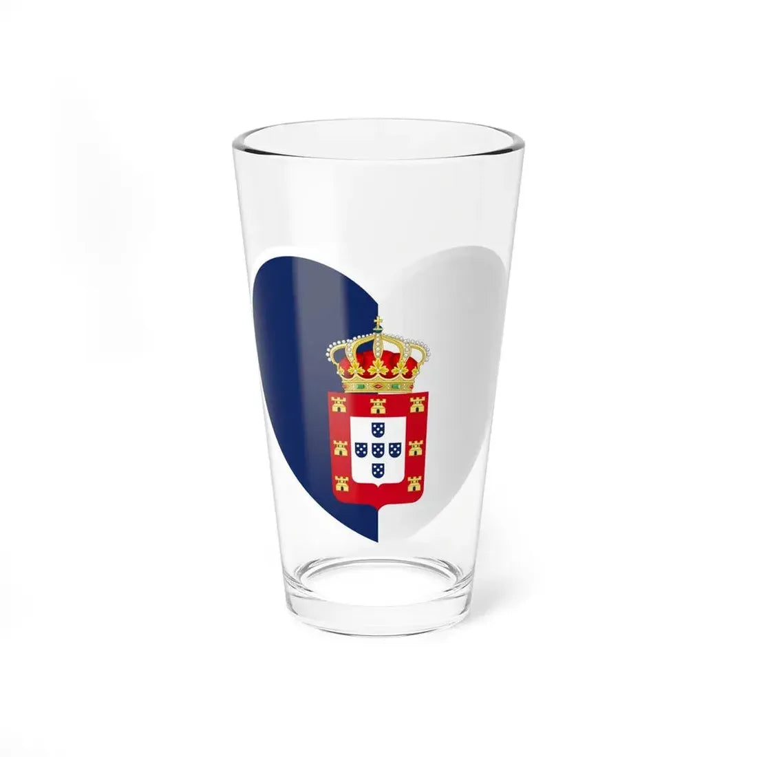 Heart Flag of Portugal 1830-1910 - Pint Glass 16oz 16oz - Go Mug Yourself