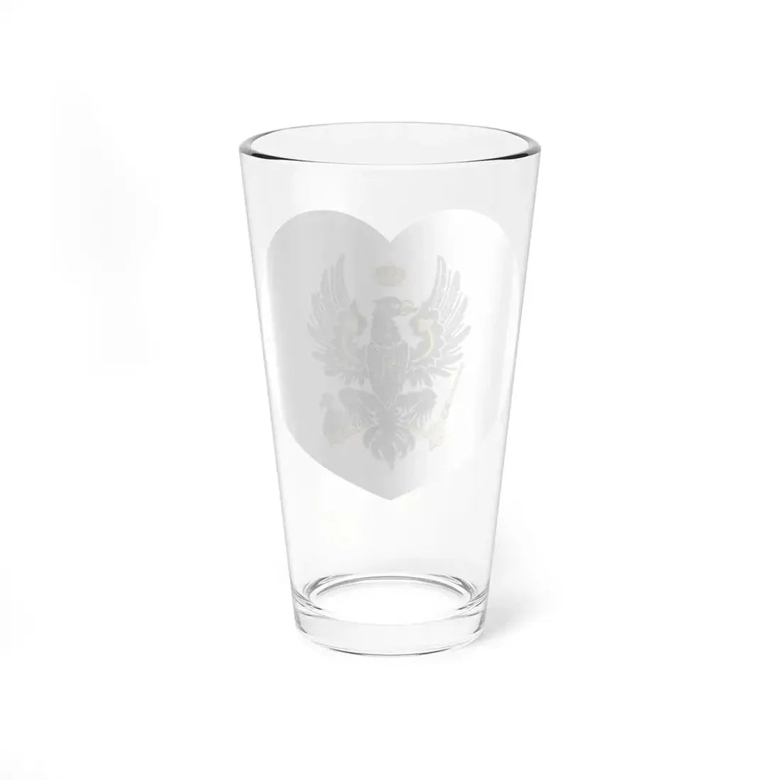 Heart Flag of Prussia 1701-1750 - Pint Glass 16oz - Go Mug Yourself