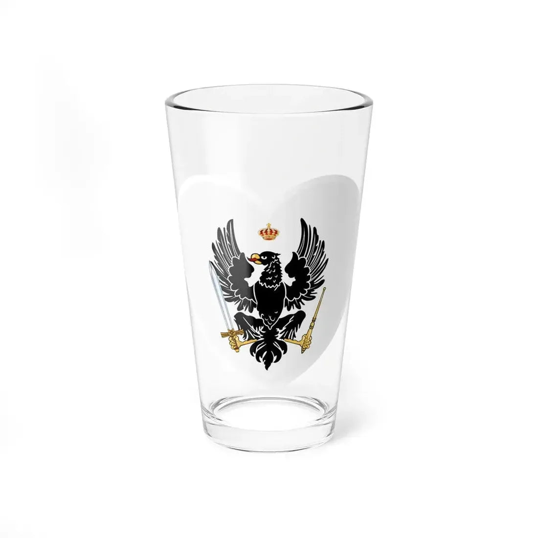Heart Flag of Prussia 1803-1892 - Pint Glass 16oz 16oz - Go Mug Yourself