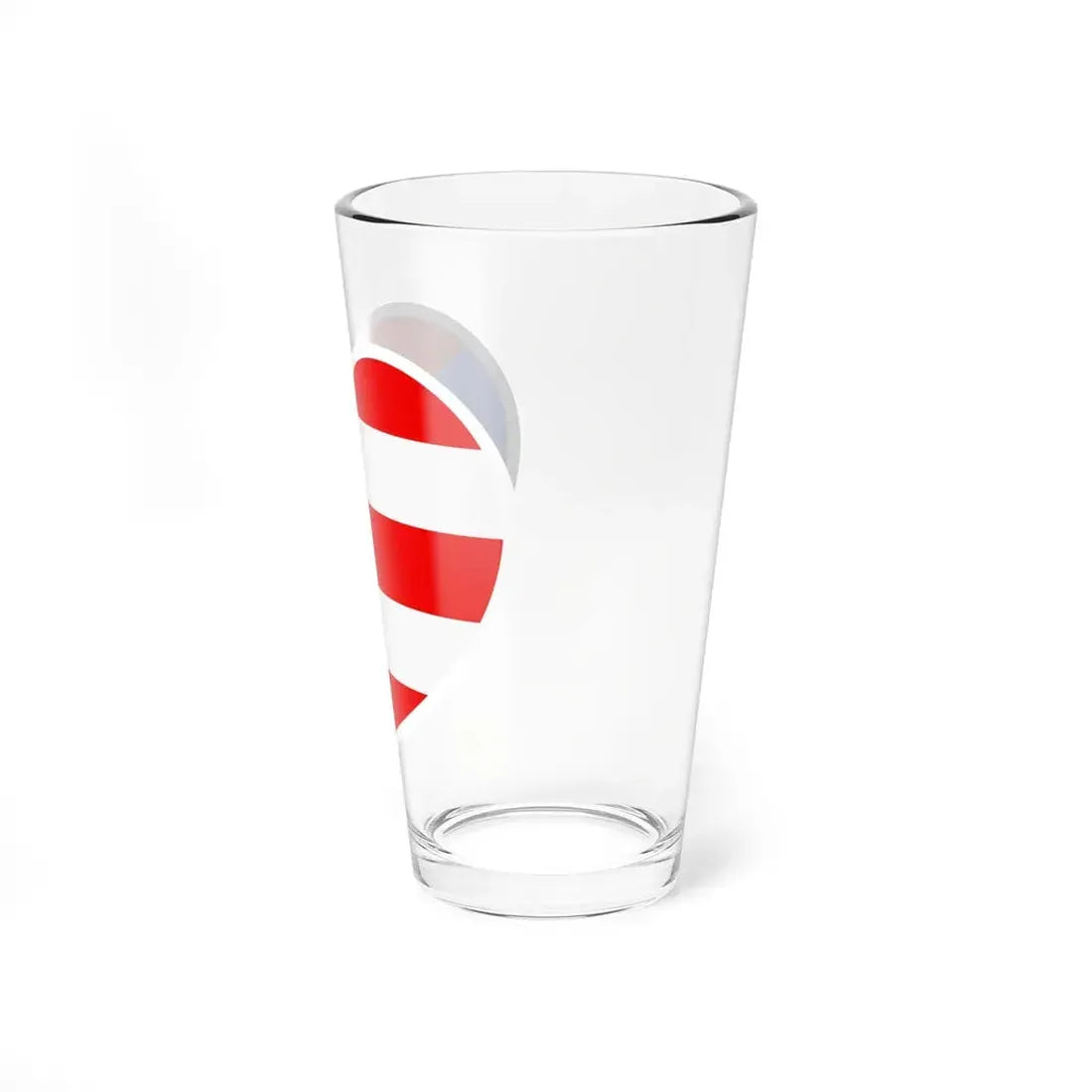Heart Flag of Puerto Rico - Pint Glass 16oz - Go Mug Yourself