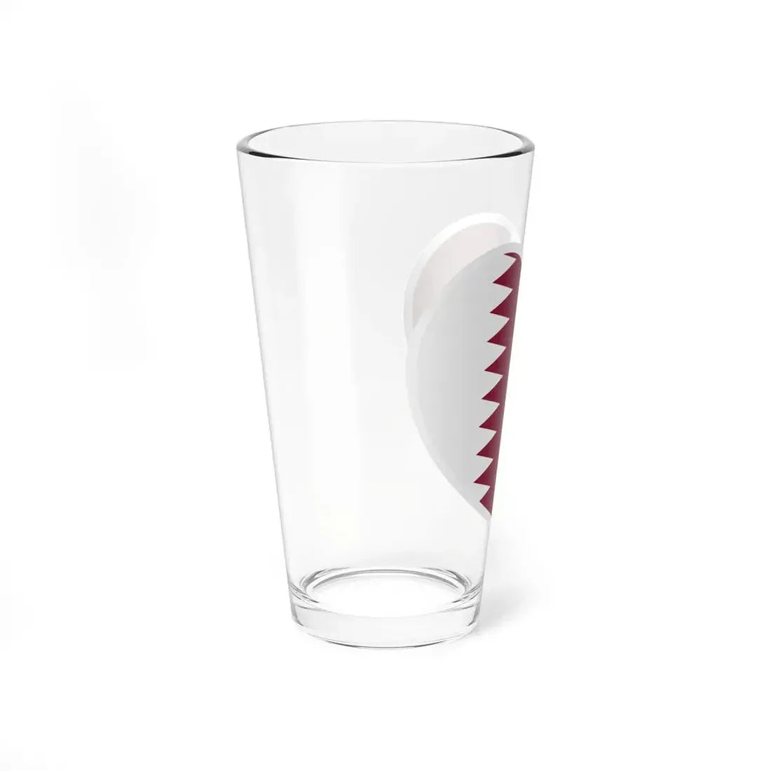 Heart Flag of Qatar - Pint Glass 16oz - Go Mug Yourself