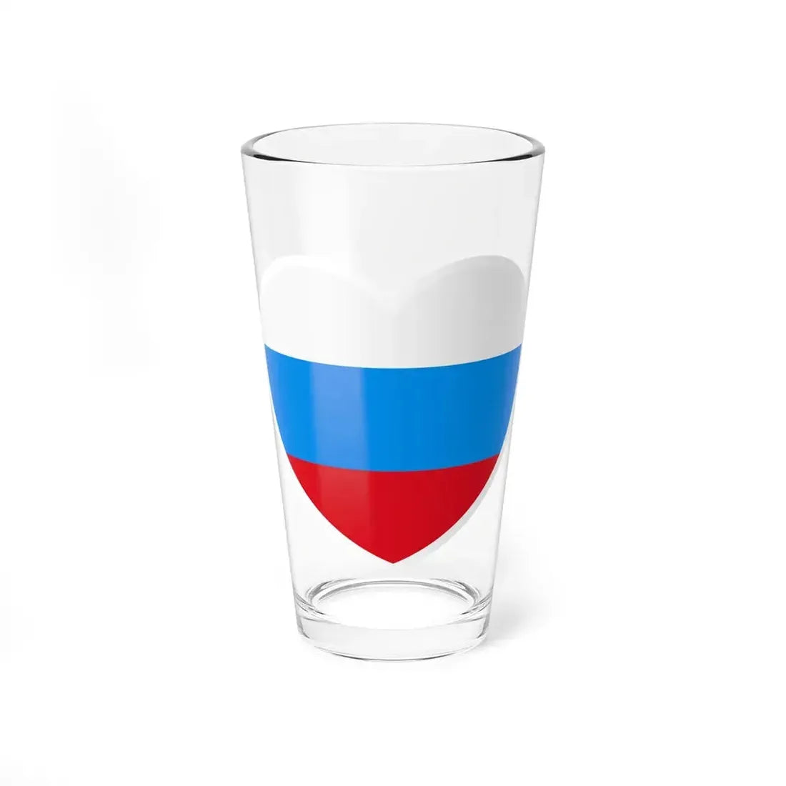 Heart Flag of Russia 1991-1993 - Pint Glass 16oz 16oz - Go Mug Yourself