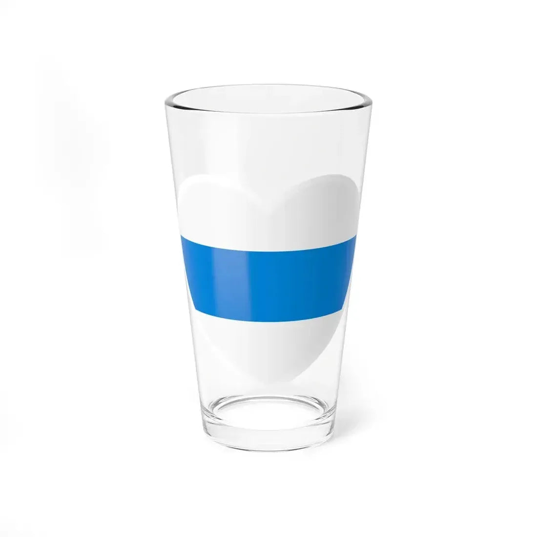 Heart Flag of Russia White-blue-white - Pint Glass 16oz 16oz - Go Mug Yourself
