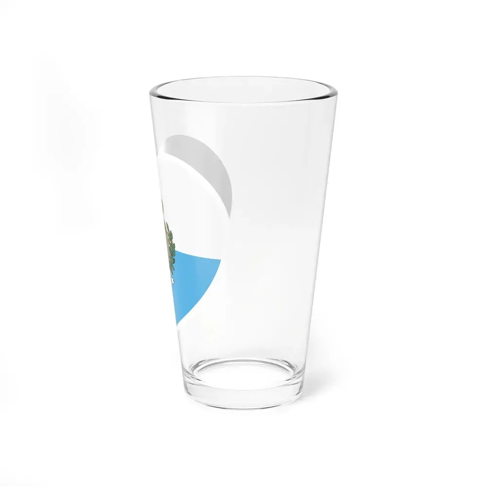 Heart Flag of San Marino - Pint Glass 16oz - Go Mug Yourself