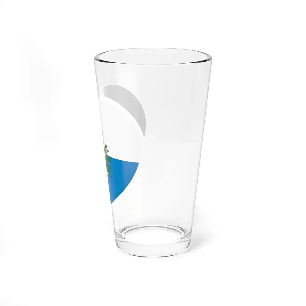 Heart Flag of San Marino pre-2011 - Pint Glass 16oz - Go Mug Yourself