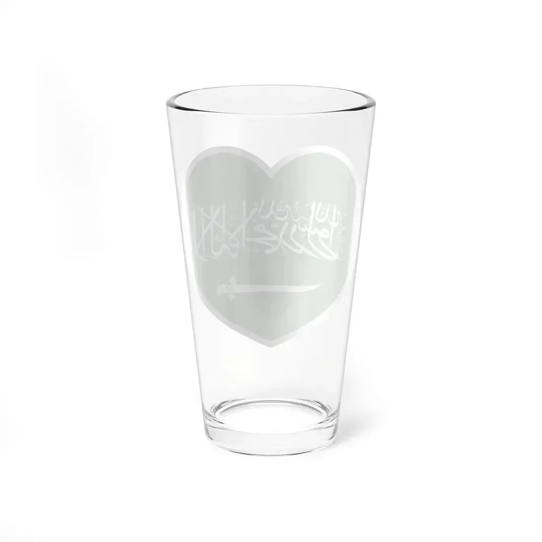 Heart Flag of Saudi Arabia 1938-1973 - Pint Glass 16oz - Go Mug Yourself