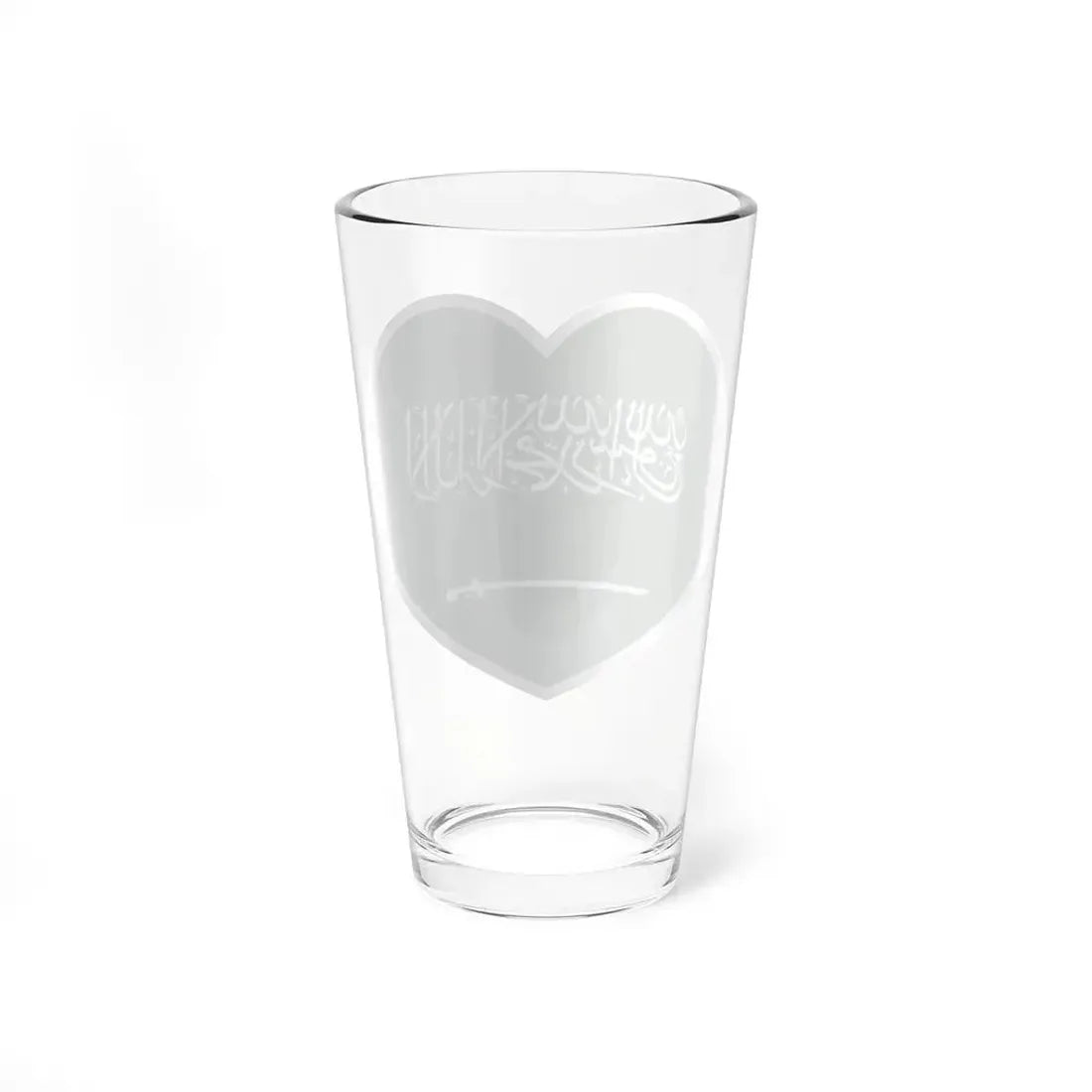 Heart Flag of Saudi Arabia - Pint Glass 16oz - Go Mug Yourself