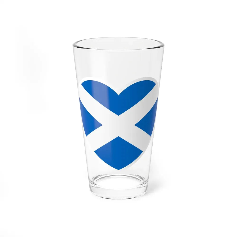Heart Flag of Scotland - Pint Glass 16oz 16oz - Go Mug Yourself