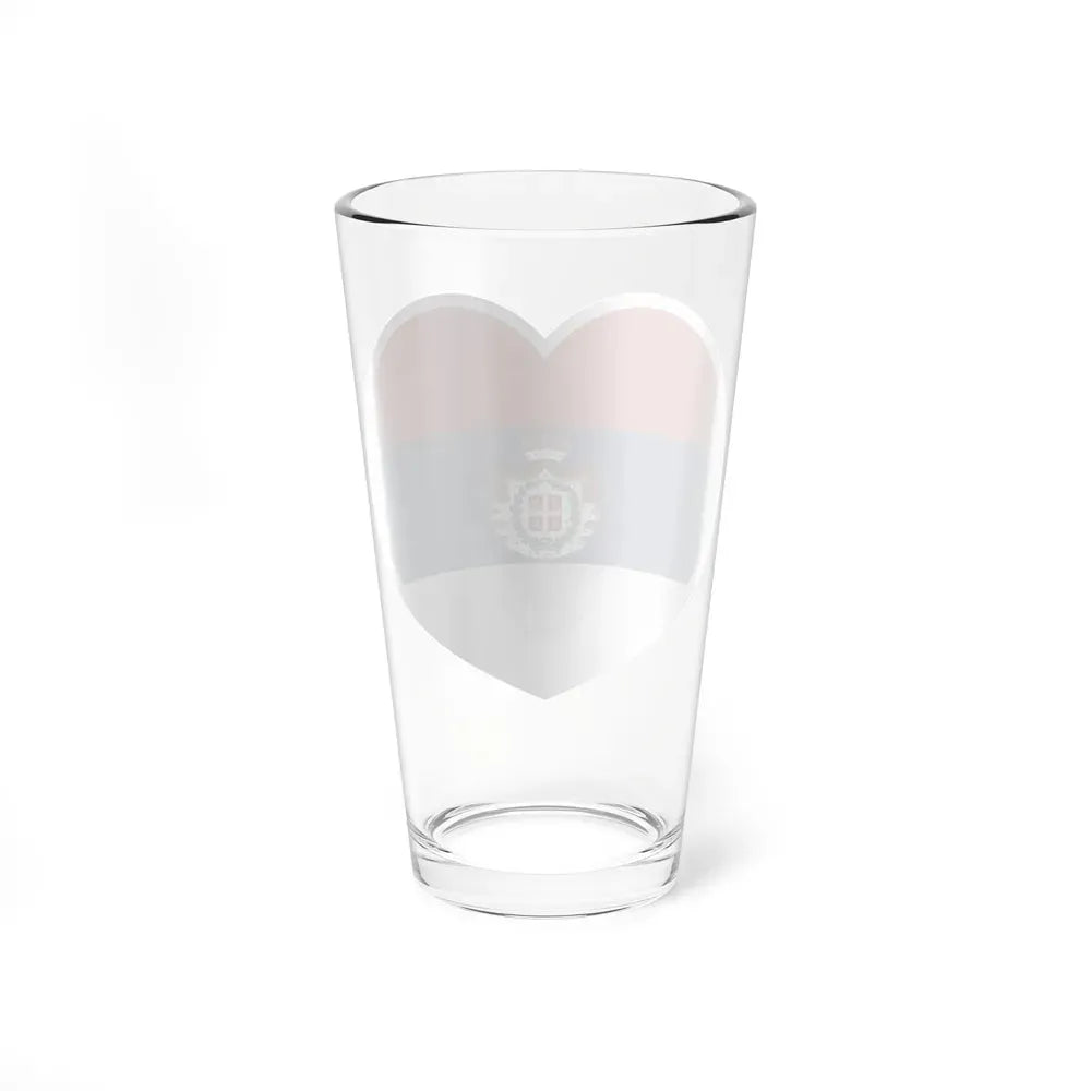 Heart Flag of Serbia 1835-1882 - Pint Glass 16oz - Go Mug Yourself