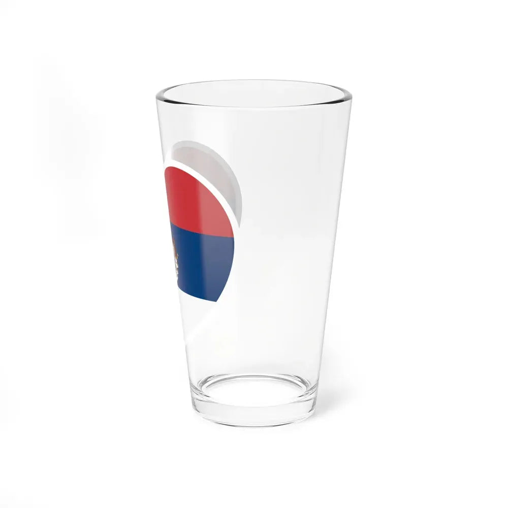 Heart Flag of Serbia 1835-1882 - Pint Glass 16oz - Go Mug Yourself