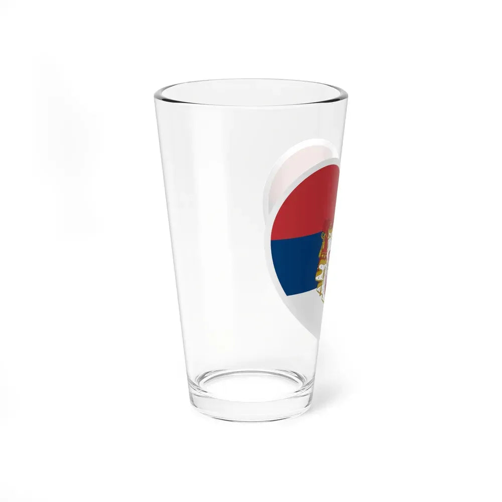 Heart Flag of Serbia 1882-1918 - Pint Glass 16oz - Go Mug Yourself