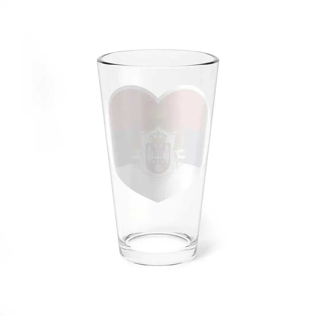 Heart Flag of Serbia 1882-1918 - Pint Glass 16oz - Go Mug Yourself