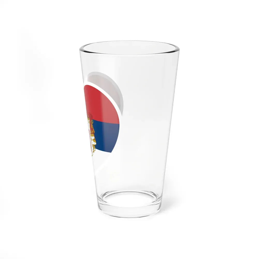Heart Flag of Serbia 1882-1918 - Pint Glass 16oz - Go Mug Yourself