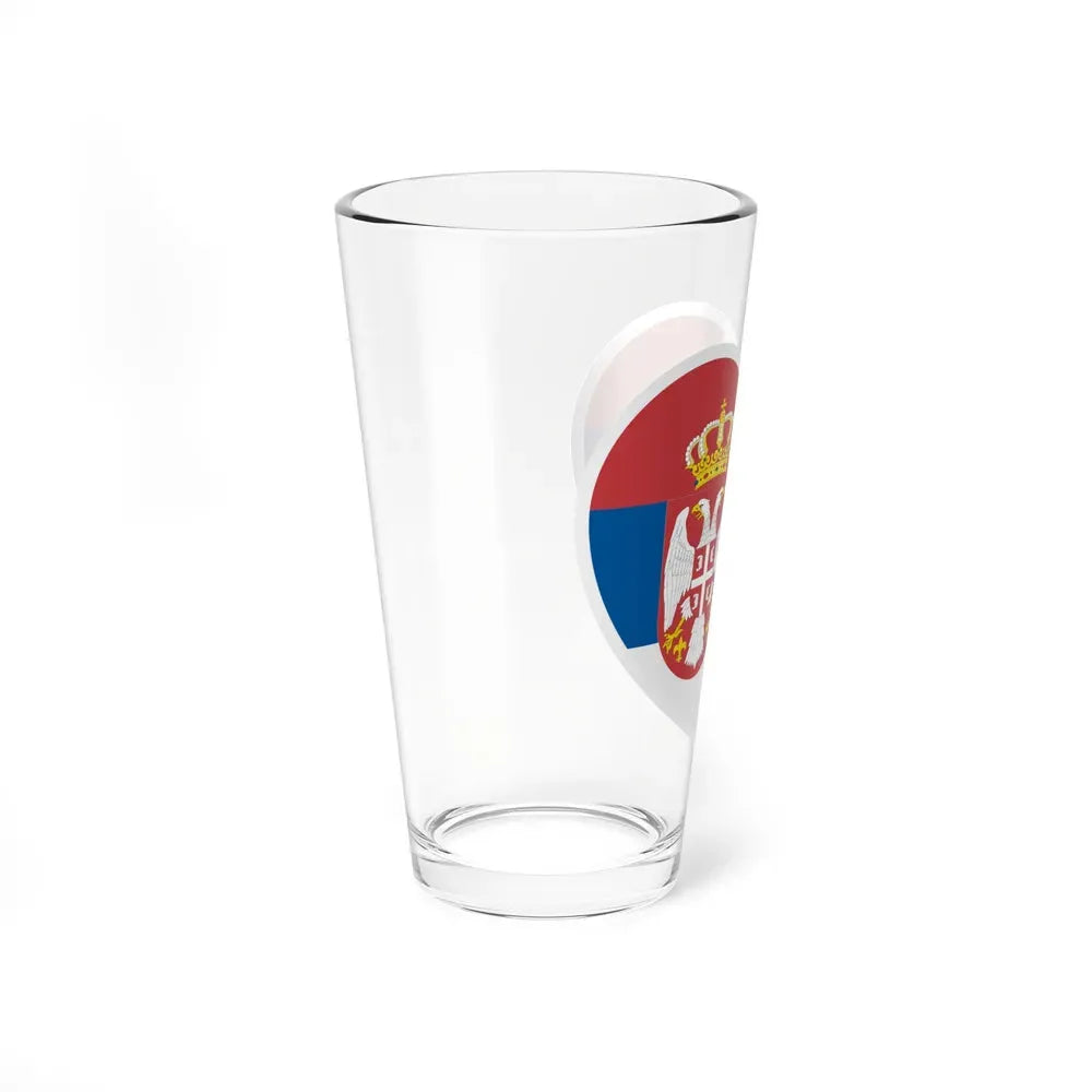 Heart Flag of Serbia 2004-2010 - Pint Glass 16oz - Go Mug Yourself