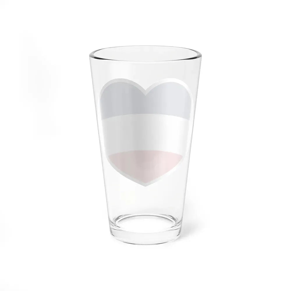 Heart Flag of Serbia and Montenegro - Pint Glass 16oz - Go Mug Yourself