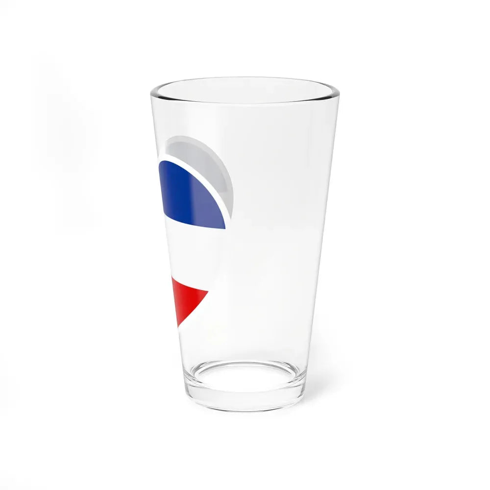 Heart Flag of Serbia and Montenegro - Pint Glass 16oz - Go Mug Yourself