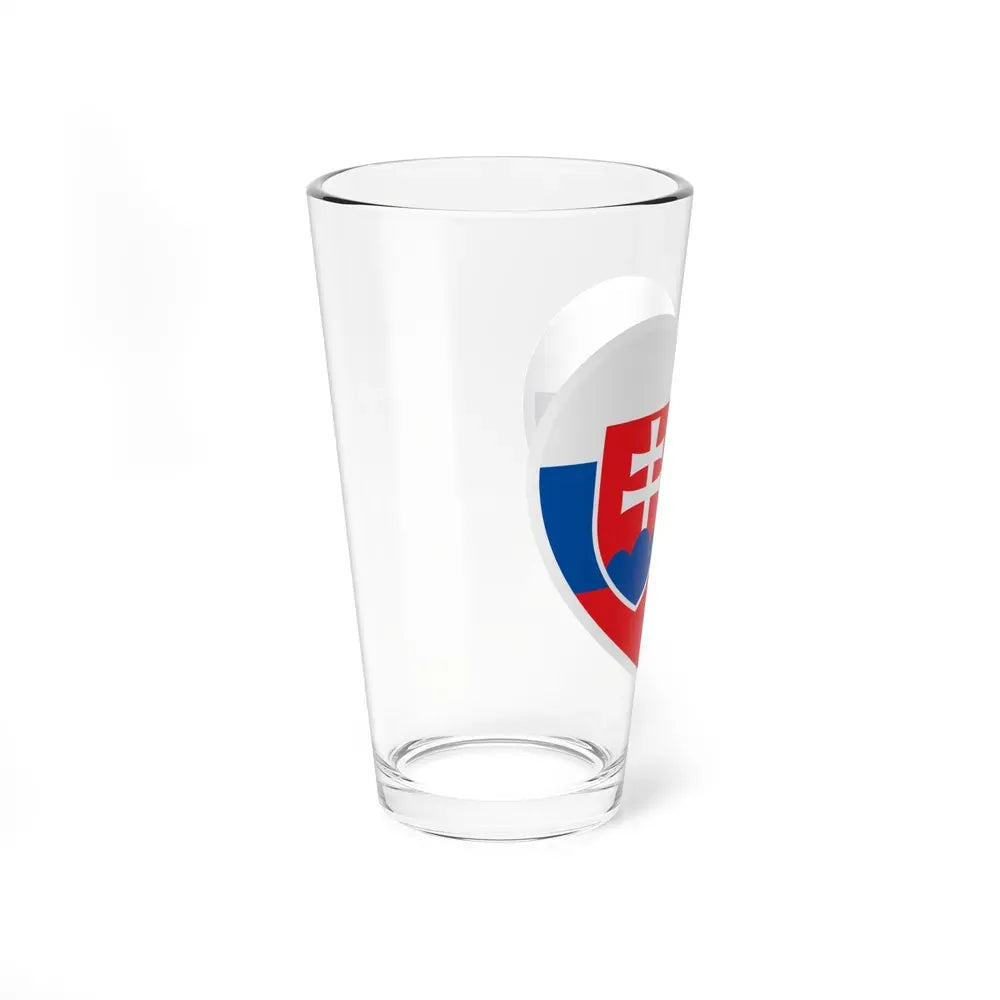 Heart Flag of Slovakia - Pint Glass 16oz - Go Mug Yourself