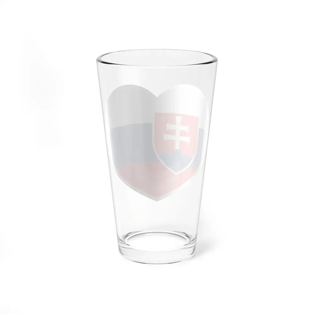 Heart Flag of Slovakia - Pint Glass 16oz - Go Mug Yourself