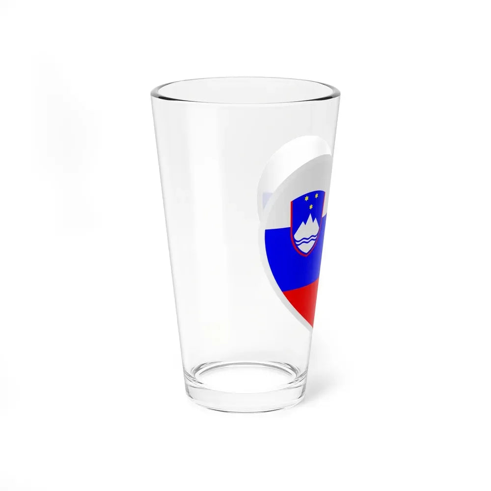 Heart Flag of Slovenia - Pint Glass 16oz - Go Mug Yourself