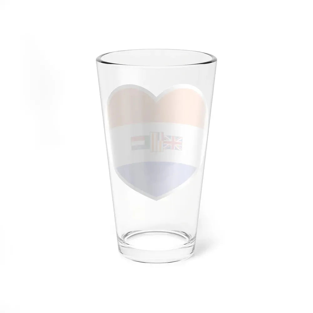 Heart Flag of South Africa 1982-1994 - Pint Glass 16oz - Go Mug Yourself