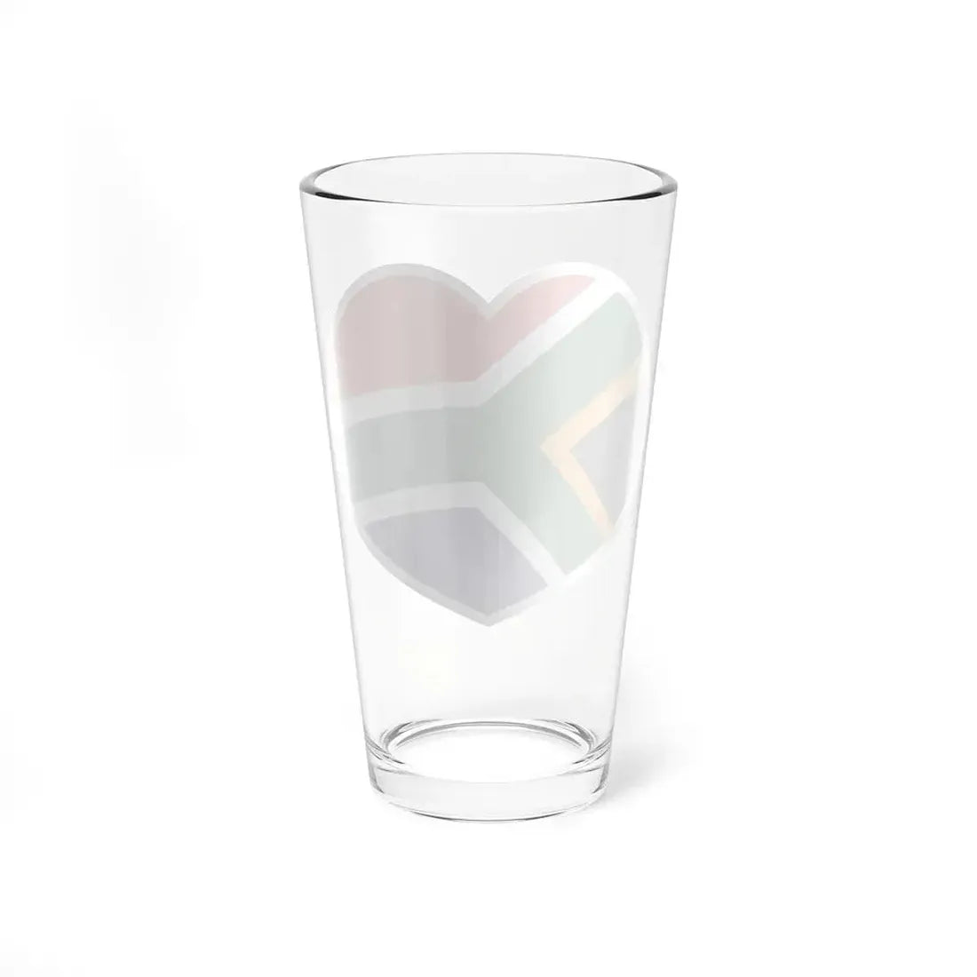 Heart Flag of South Africa - Pint Glass 16oz - Go Mug Yourself