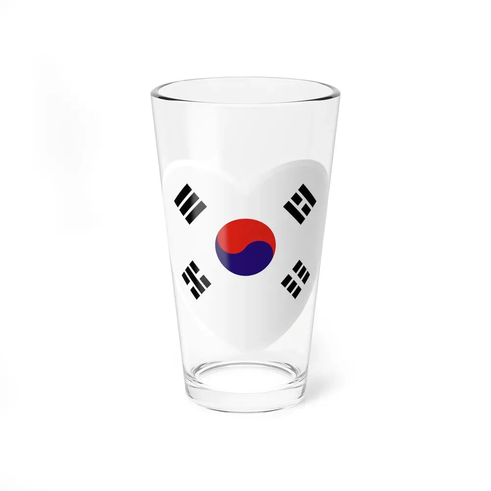 Heart Flag of South Korea 1945-1948 - Pint Glass 16oz 16oz - Go Mug Yourself