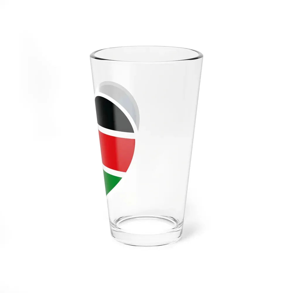 Heart Flag of South Sudan - Pint Glass 16oz - Go Mug Yourself