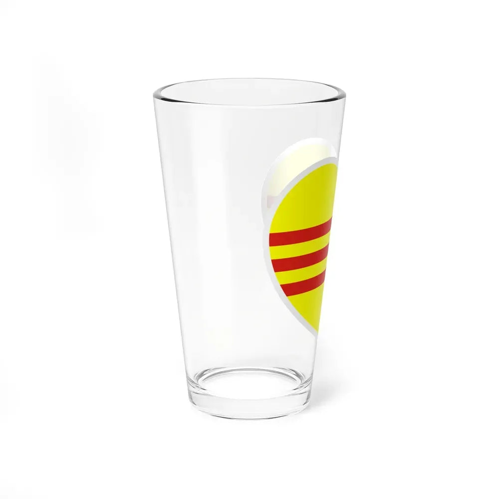 Heart Flag of South Vietnam - Pint Glass 16oz - Go Mug Yourself
