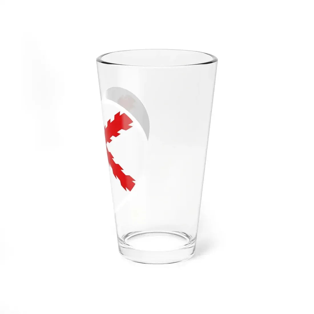 Heart Flag of Spain Burgundy Cross flag white - Pint Glass 16oz - Go Mug Yourself