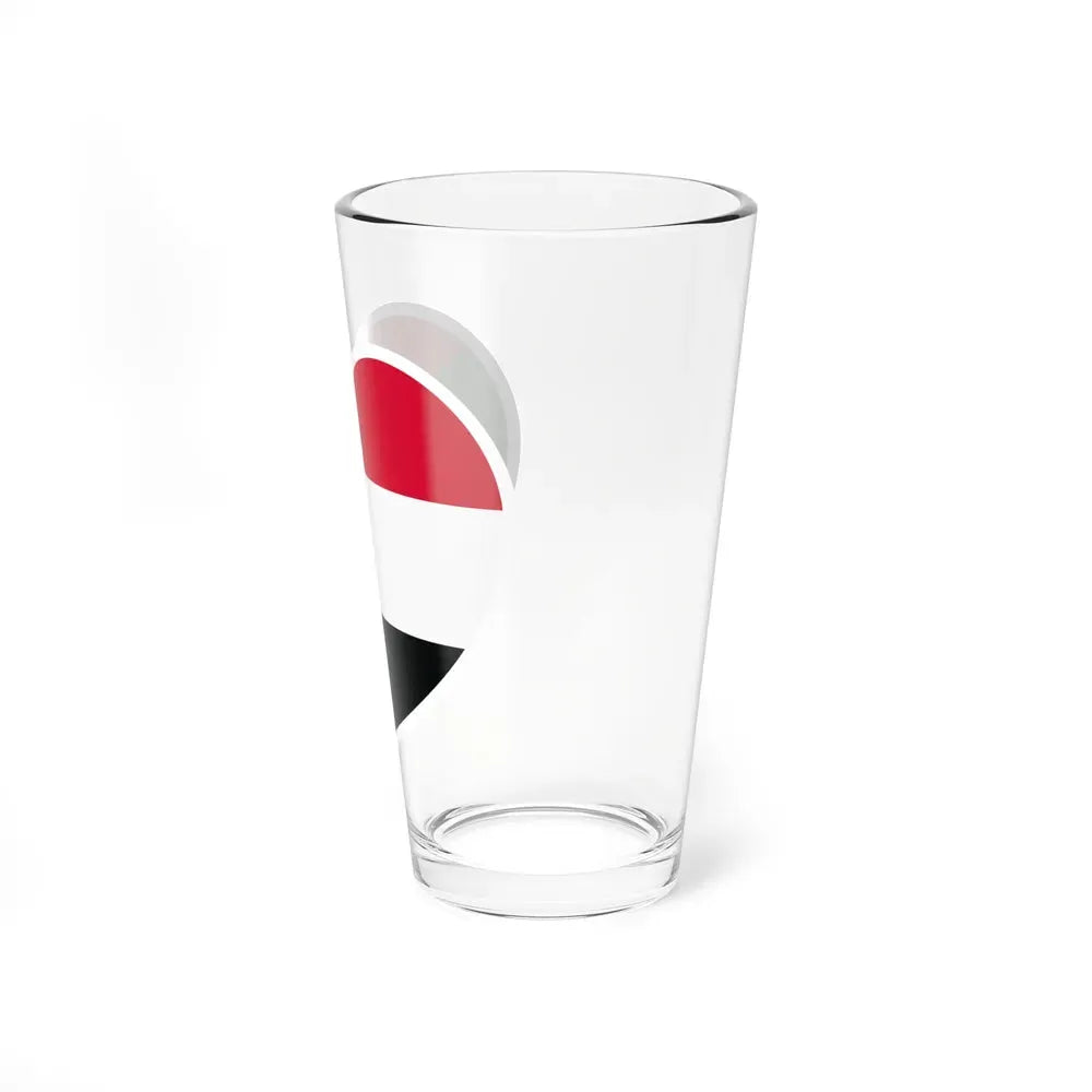 Heart Flag of Sudan - Pint Glass 16oz - Go Mug Yourself