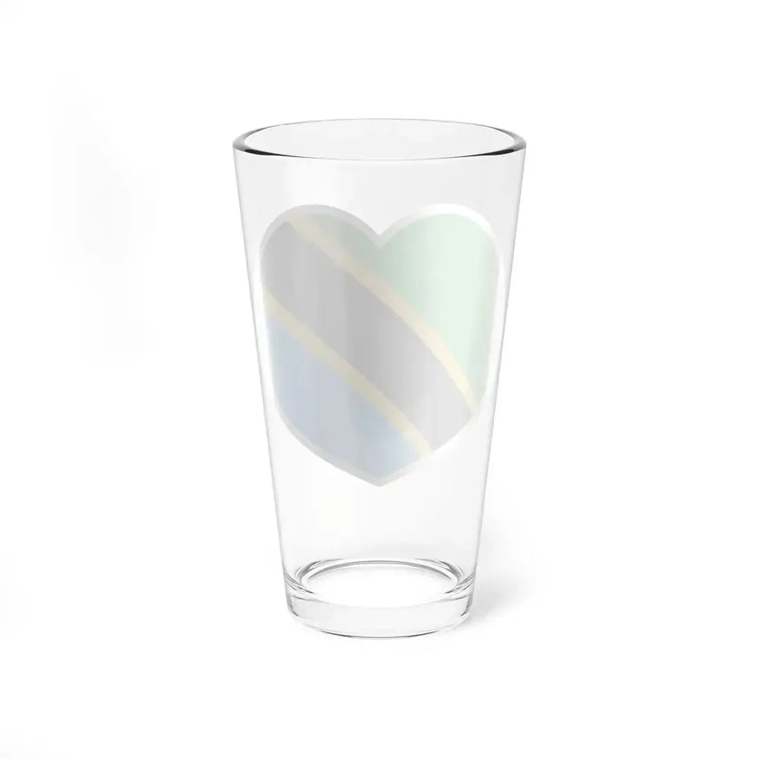 Heart Flag of Tanzania - Pint Glass 16oz - Go Mug Yourself