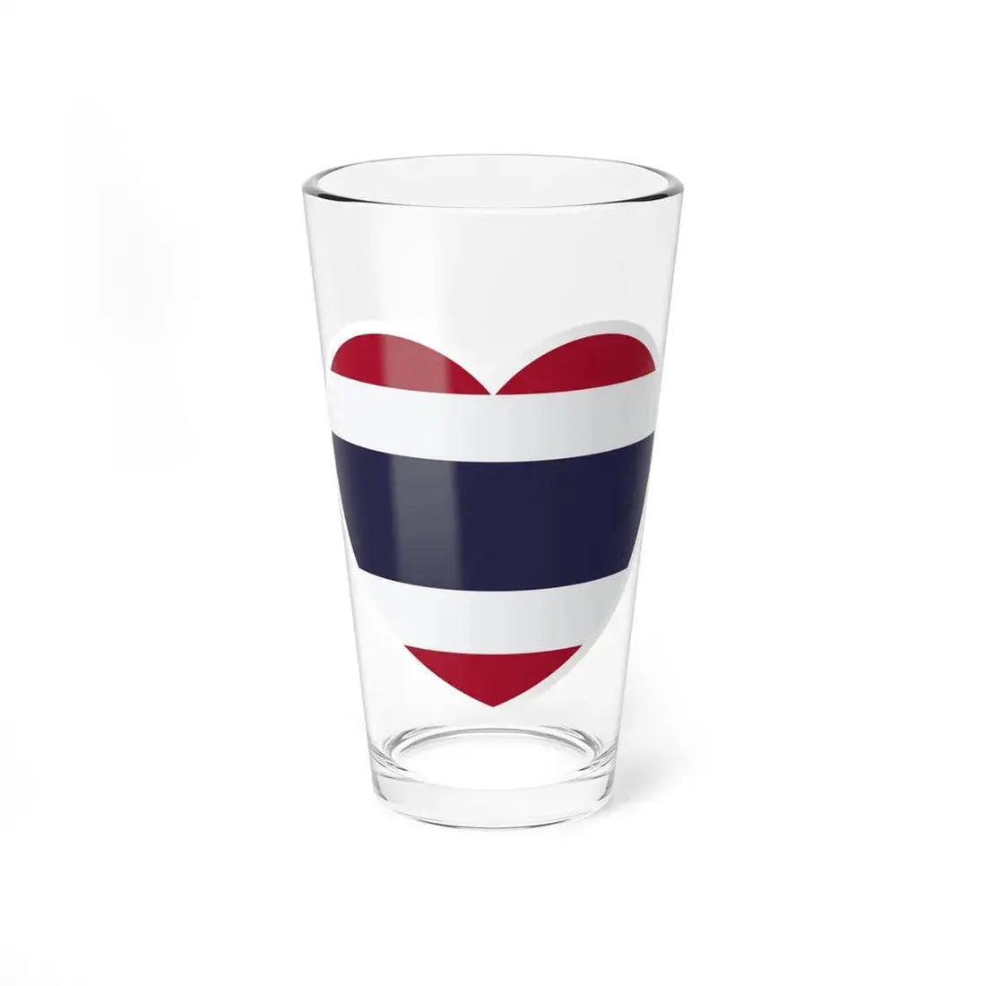 Heart Flag of Thailand - Pint Glass 16oz 16oz - Go Mug Yourself