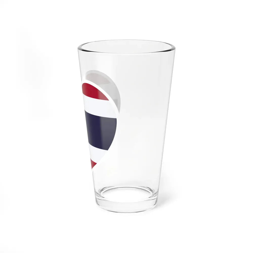 Heart Flag of Thailand - Pint Glass 16oz - Go Mug Yourself