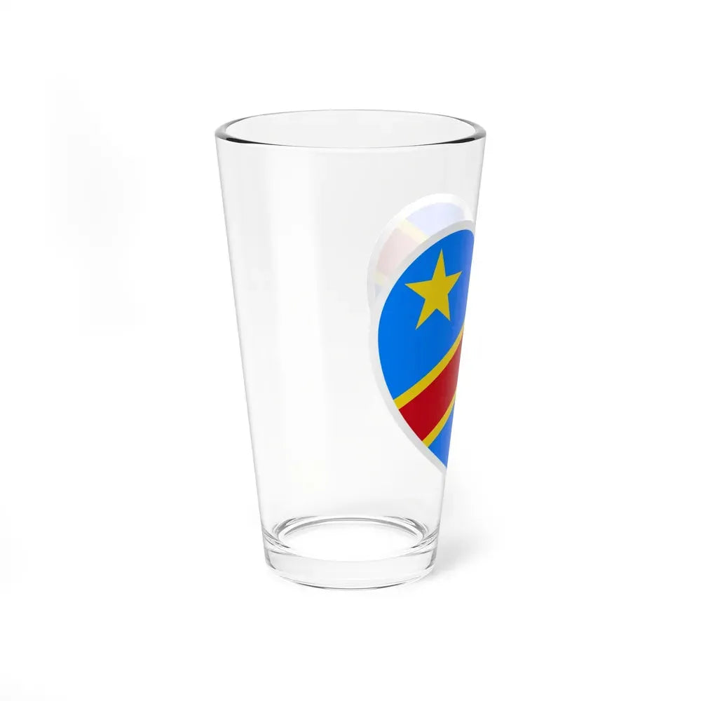 Heart Flag of the Democratic Republic of the Congo - Pint Glass 16oz - Go Mug Yourself