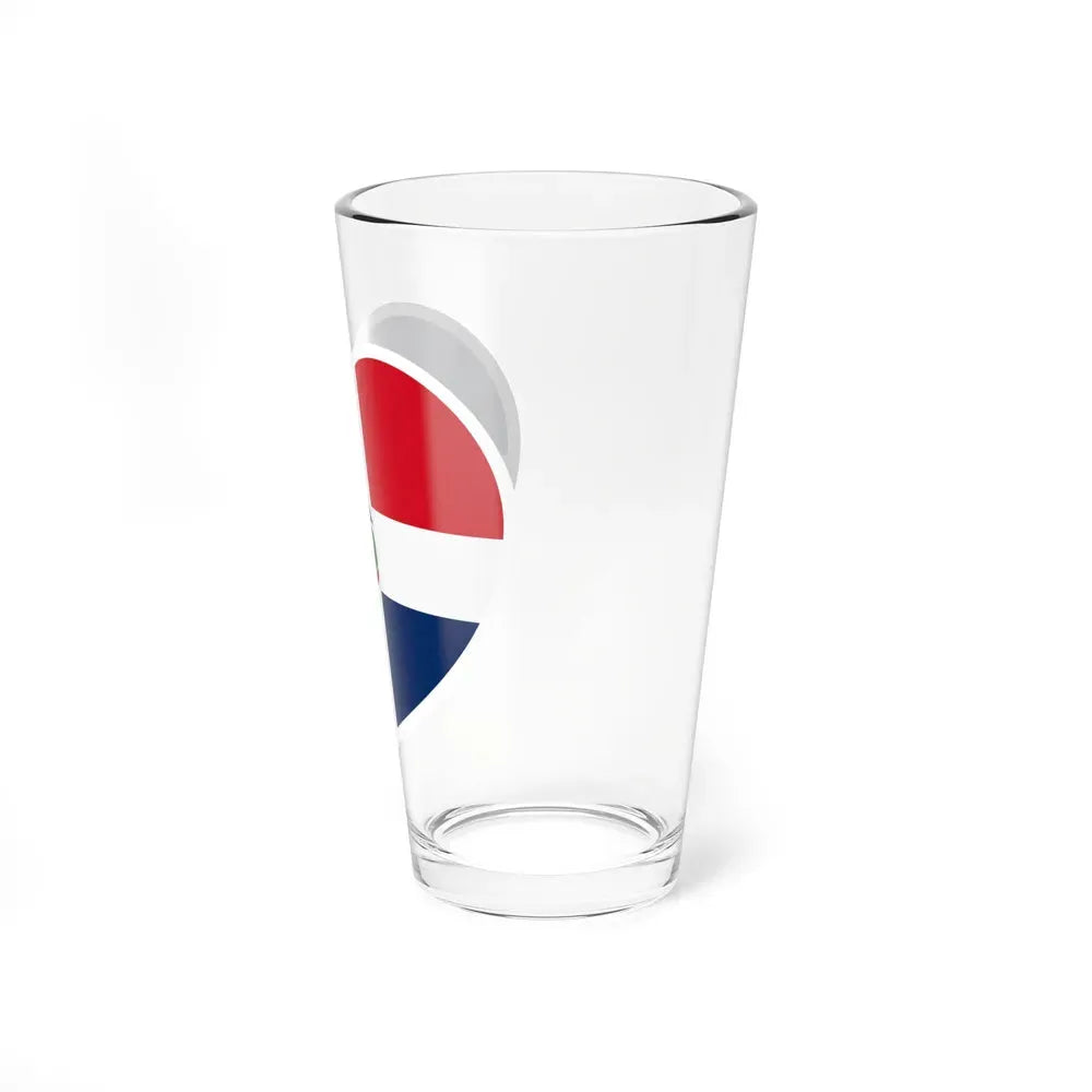Heart Flag of the Dominican Republic - Pint Glass 16oz - Go Mug Yourself