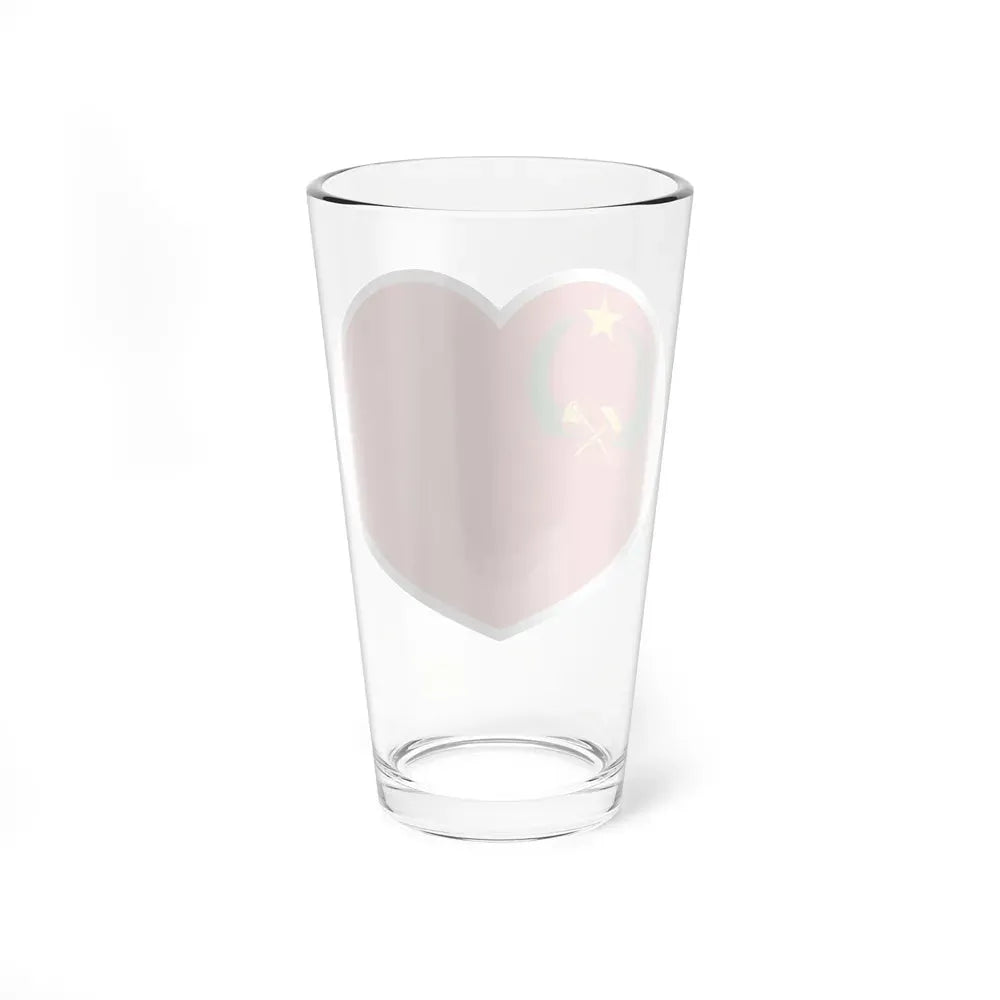 Heart Flag of the People's Republic of the Congo - Pint Glass 16oz - Go Mug Yourself