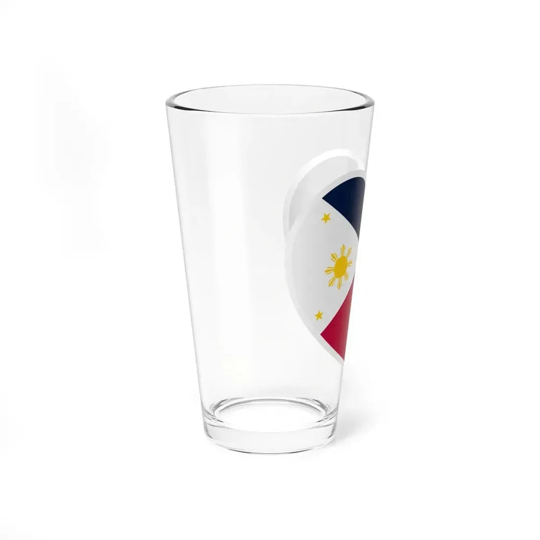 Heart Flag of the Philippines 1936-1985, 1986-1998 - Pint Glass 16oz - Go Mug Yourself