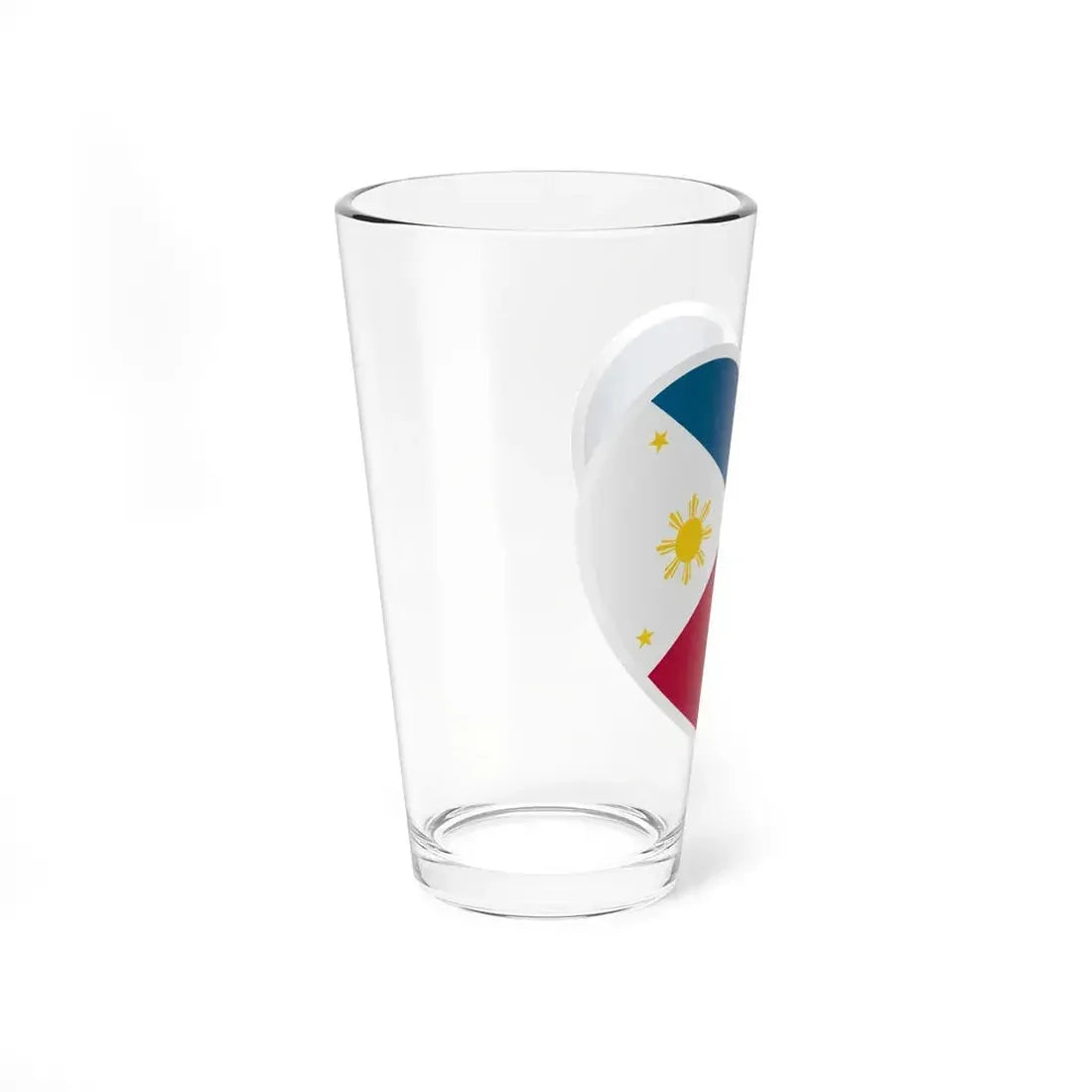 Heart Flag of the Philippines 1985-1986 - Pint Glass 16oz - Go Mug Yourself