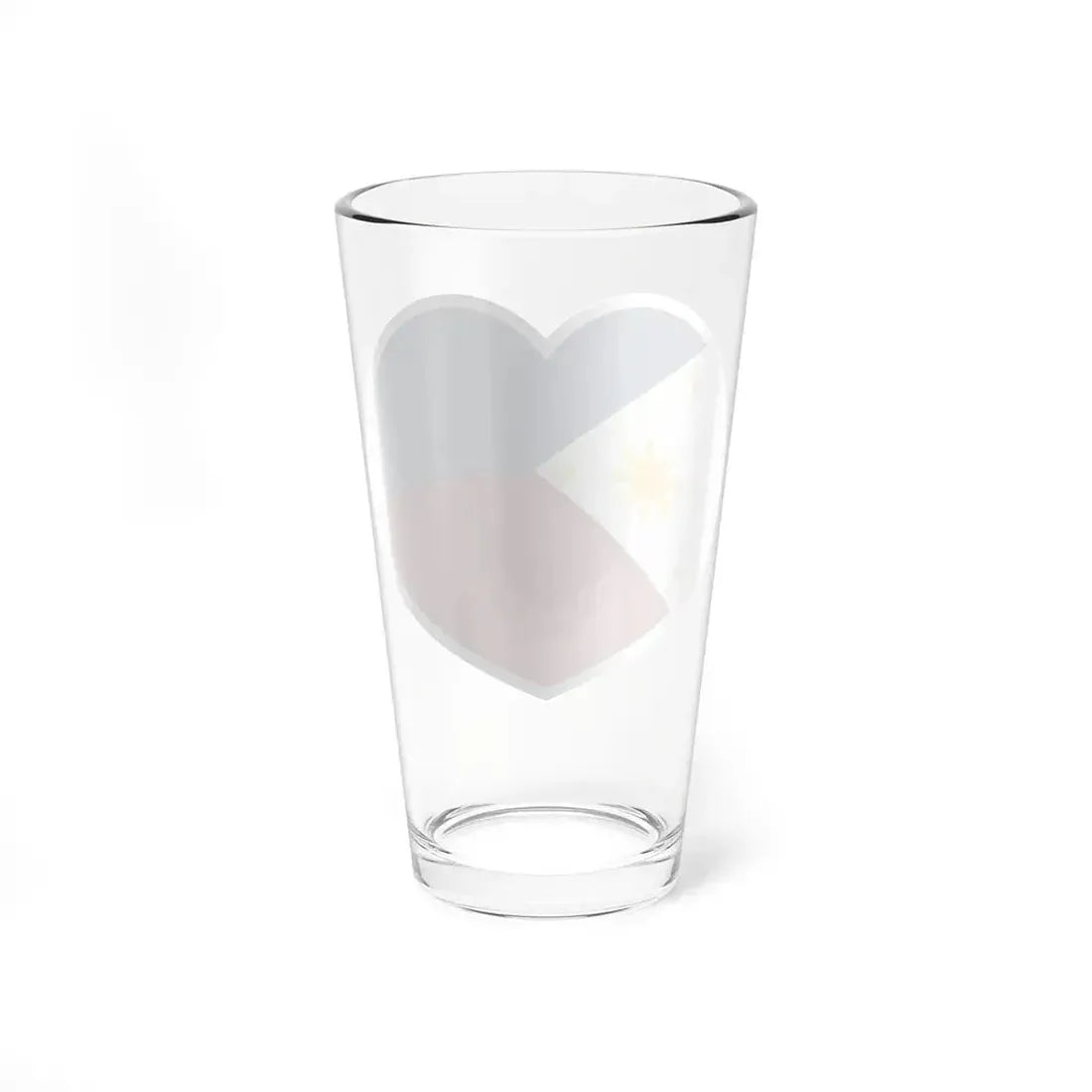 Heart Flag of the Philippines 1985-1986 - Pint Glass 16oz - Go Mug Yourself