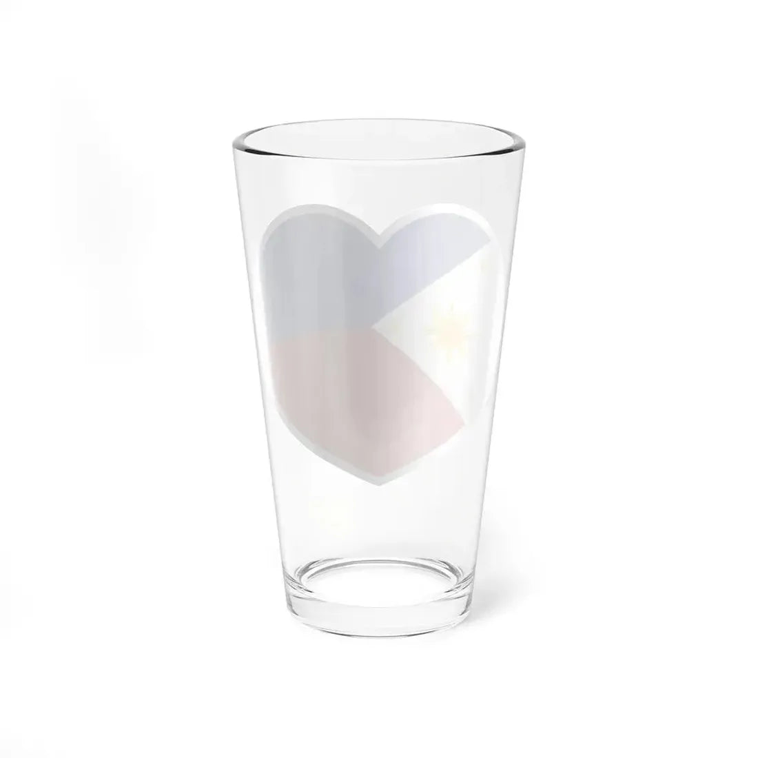 Heart Flag of the Philippines - Pint Glass 16oz - Go Mug Yourself