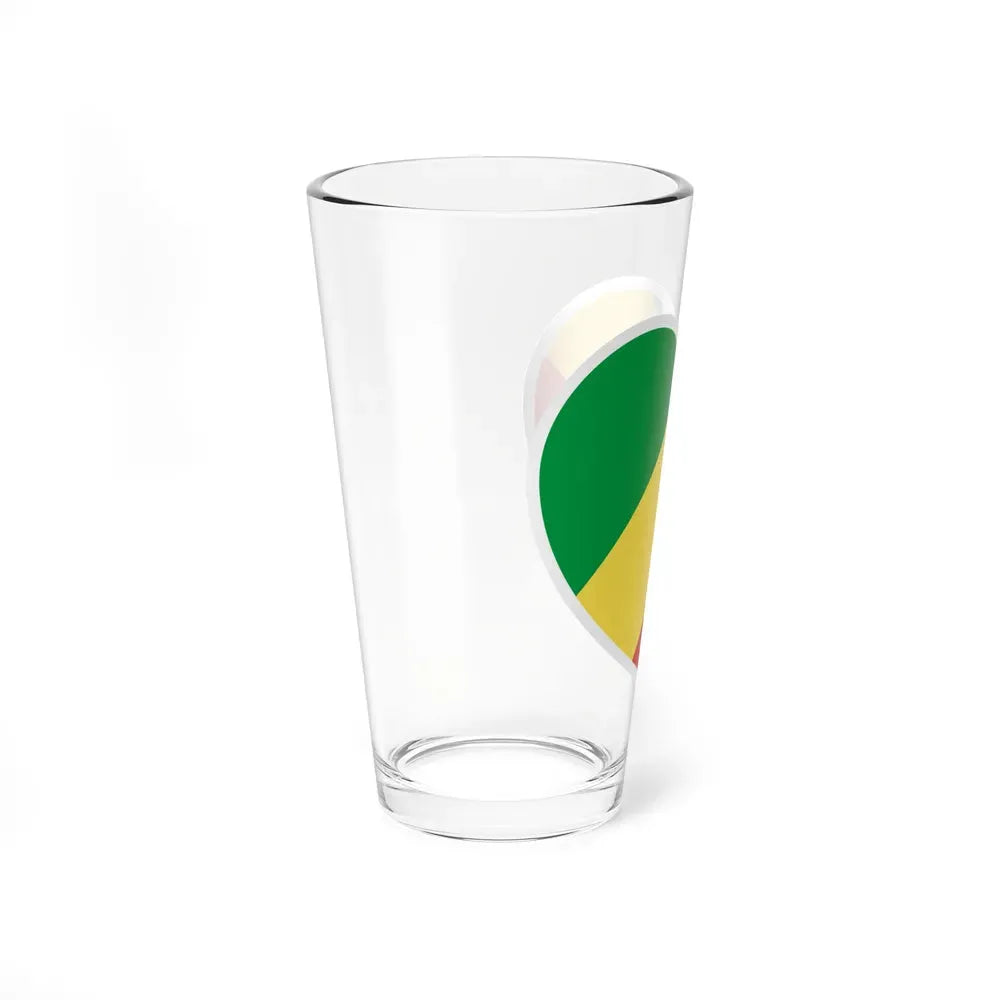 Heart Flag of the Republic of the Congo - Pint Glass 16oz - Go Mug Yourself