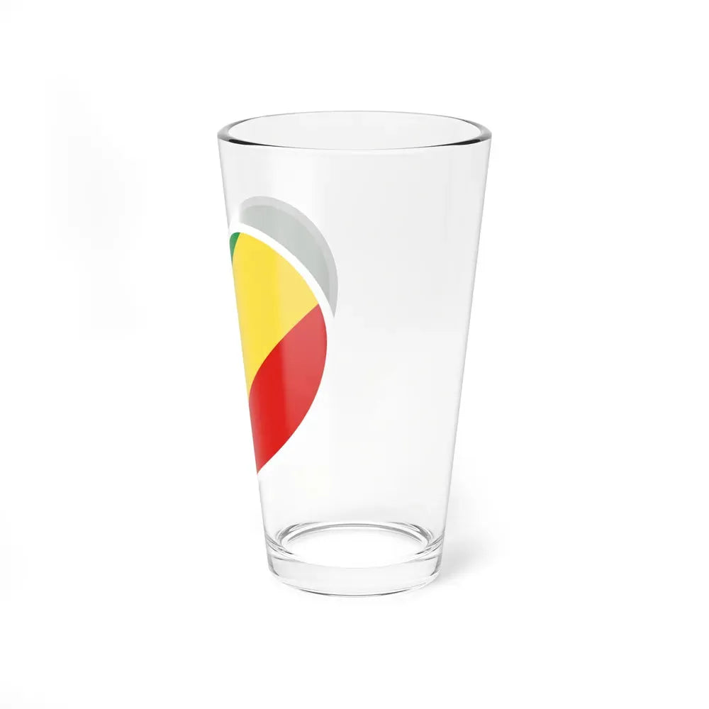 Heart Flag of the Republic of the Congo - Pint Glass 16oz - Go Mug Yourself