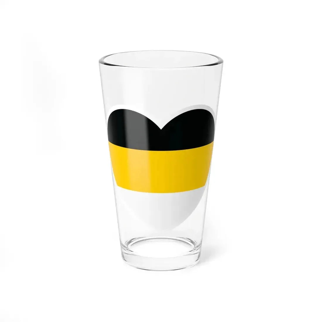 Heart Flag of the Russian Empire 1858-1896 - Pint Glass 16oz 16oz - Go Mug Yourself