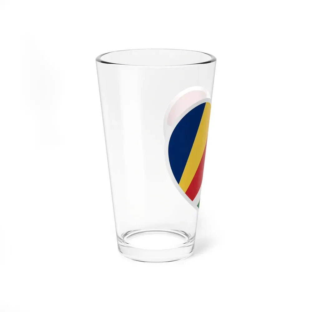 Heart Flag of the Seychelles - Pint Glass 16oz - Go Mug Yourself