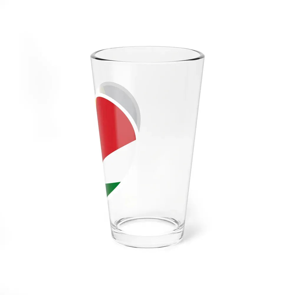 Heart Flag of the Seychelles - Pint Glass 16oz - Go Mug Yourself