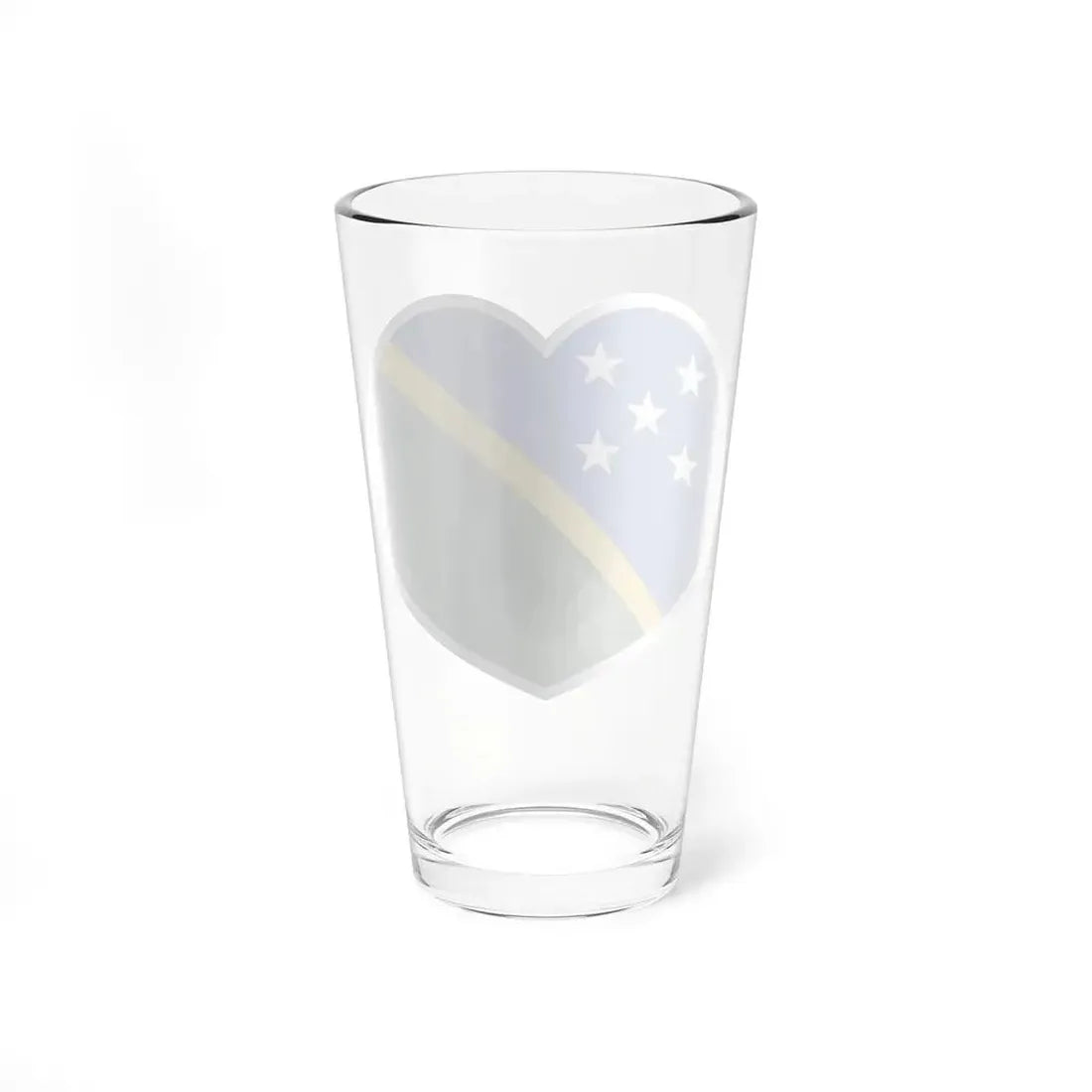 Heart Flag of the Solomon Islands - Pint Glass 16oz - Go Mug Yourself