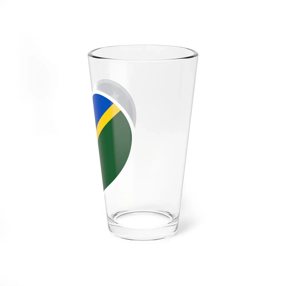 Heart Flag of the Solomon Islands - Pint Glass 16oz - Go Mug Yourself