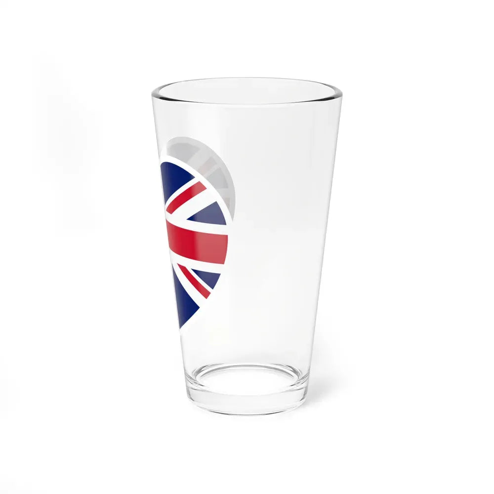 Heart Flag of the United Kingdom - Pint Glass 16oz - Go Mug Yourself