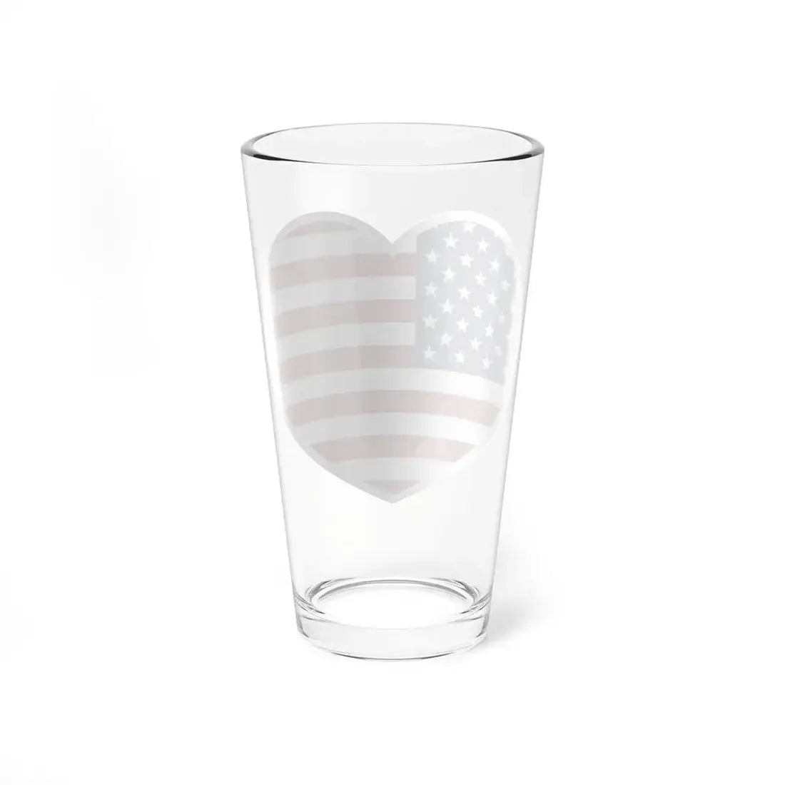 Heart Flag of the United States - Pint Glass 16oz - Go Mug Yourself