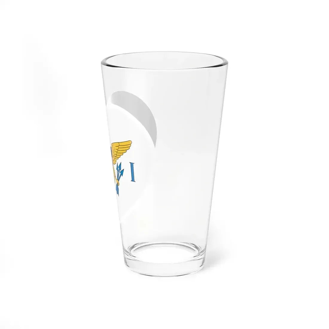 Heart Flag of the United States Virgin Islands - Pint Glass 16oz - Go Mug Yourself